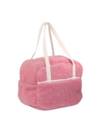 Sac de voyage en laine de mouton rose